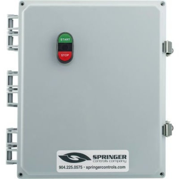 Springer Controls Co NEMA 4X Enclosed Motor Starter, 65A, 3PH, Direct Online, Start/Stop, 100-250V, 36-47A AF6506P1K-3Q